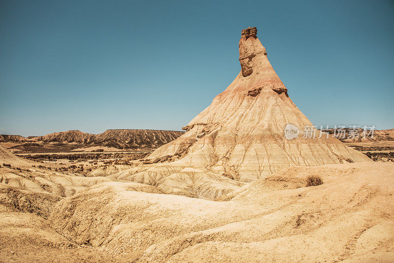 西班牙纳瓦拉的Bardenas Reales沙漠地区